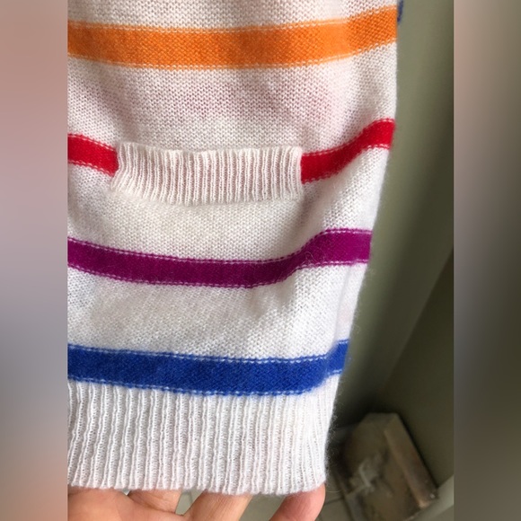 360 Cashmere Stripped Sweater Size: S - Picture 8 of 13